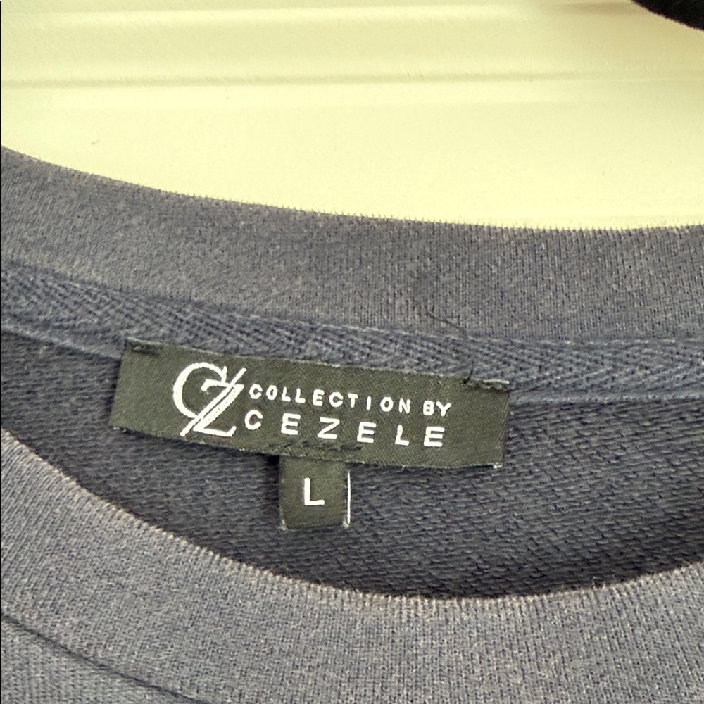 Universal Thread Dark Blue Ruffle Sweatshirt - Picture 2 of 3